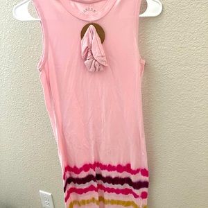 NWT Sundown by splendid tie dye tank dress x small w/ matching scrunchie